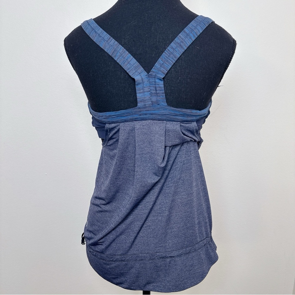 Lululemon Womens 6 Rest Less Tank Heathered Inkwell - Picture 3 of 13